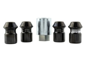 Ford Ranger Security Lug Nut Kit - Ford Racing - Black PVD Security, M12 x 1.5 Thread, Set of 4 - Black - `19-`23 Ford Ranger Security Lug Nut Kit - Ford Racing - Black PVD Security, M12 x 1.5 Thread, Set of 4 - Black - `19-`23